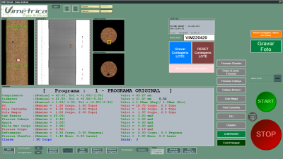 Captura de Ecrã da Máquina de Escolher Rolhas de Microaglomerado